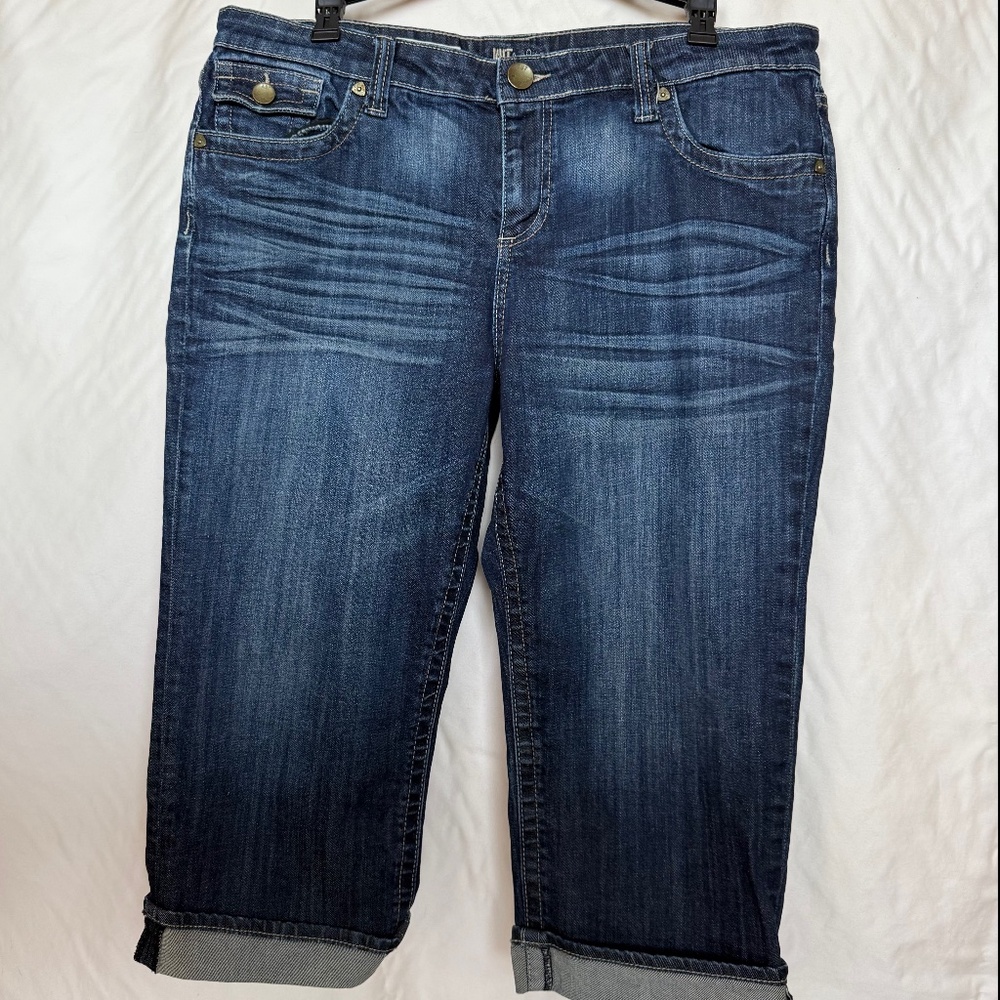 Kut from the Kloth Natalie Crop sz 14 Dark Jeans